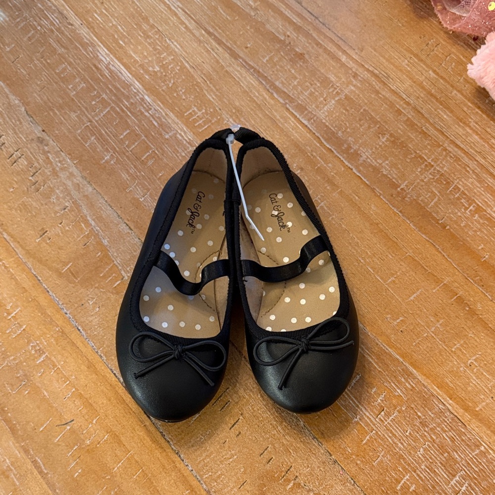 Black Ballet Flats with Bow